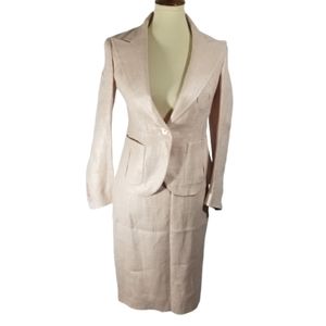 RL Collection Pink shimmery linen skirt set sz 4